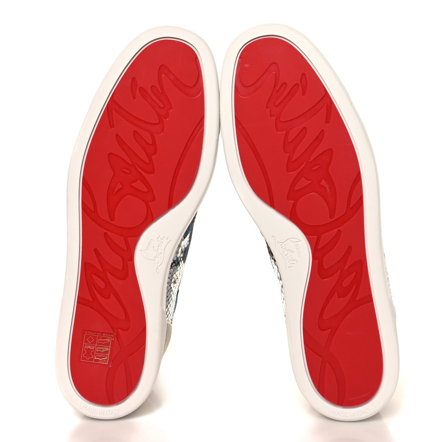 Christian Louboutin Metallic Calfskin Amazonia Suede Mens Louis Orlato Flat Sneaker 43.5 Multicolor 6 of 10