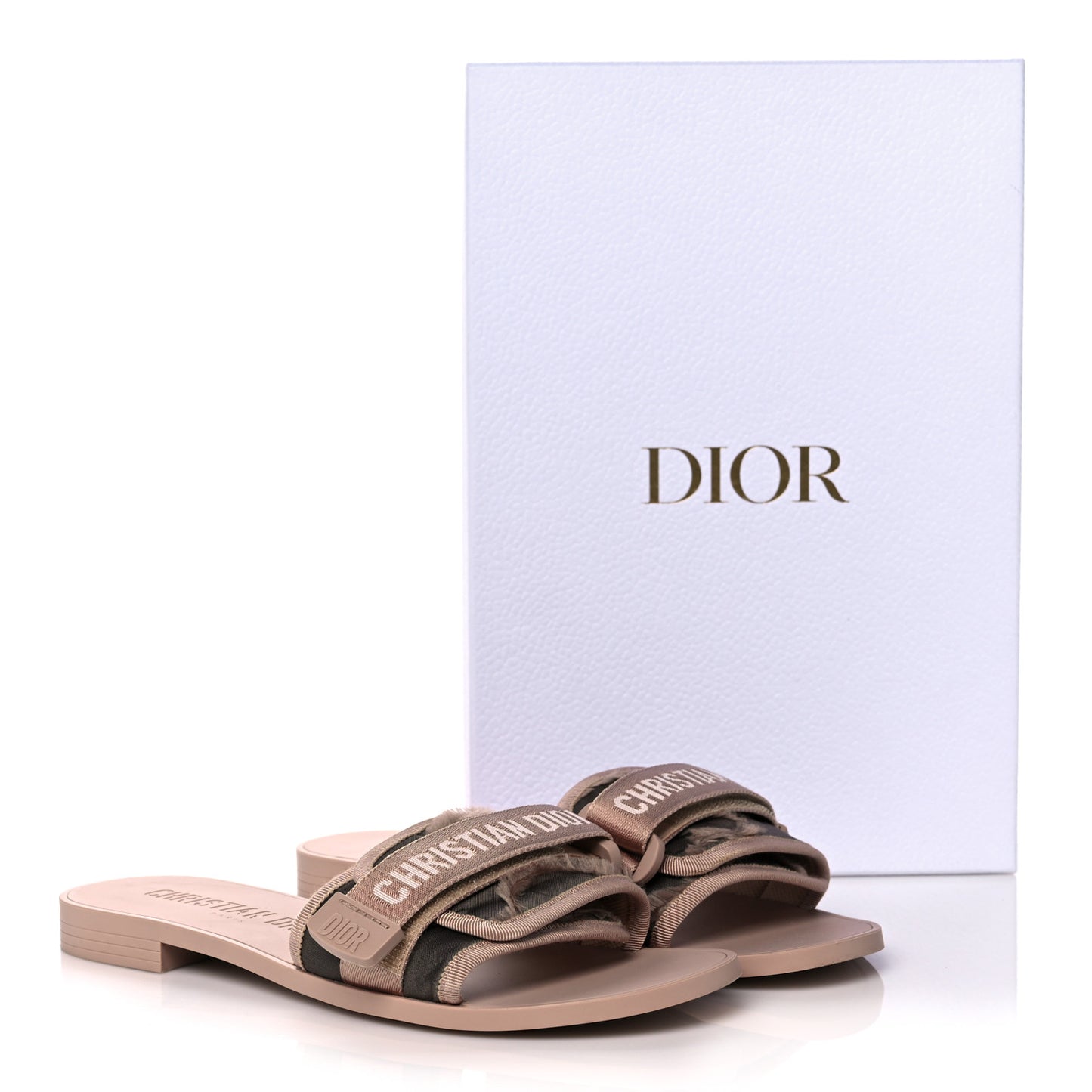 Nylon Camouflage Dio(r)evolution Slide Sandals 39 Nude