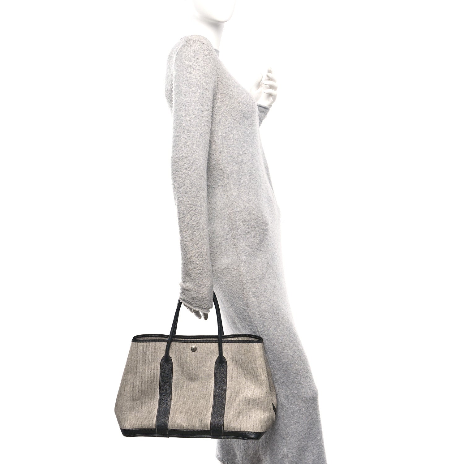 Hermes Buffle Skipper Toile Garden Party 36 MM Tote Black 2 of 10