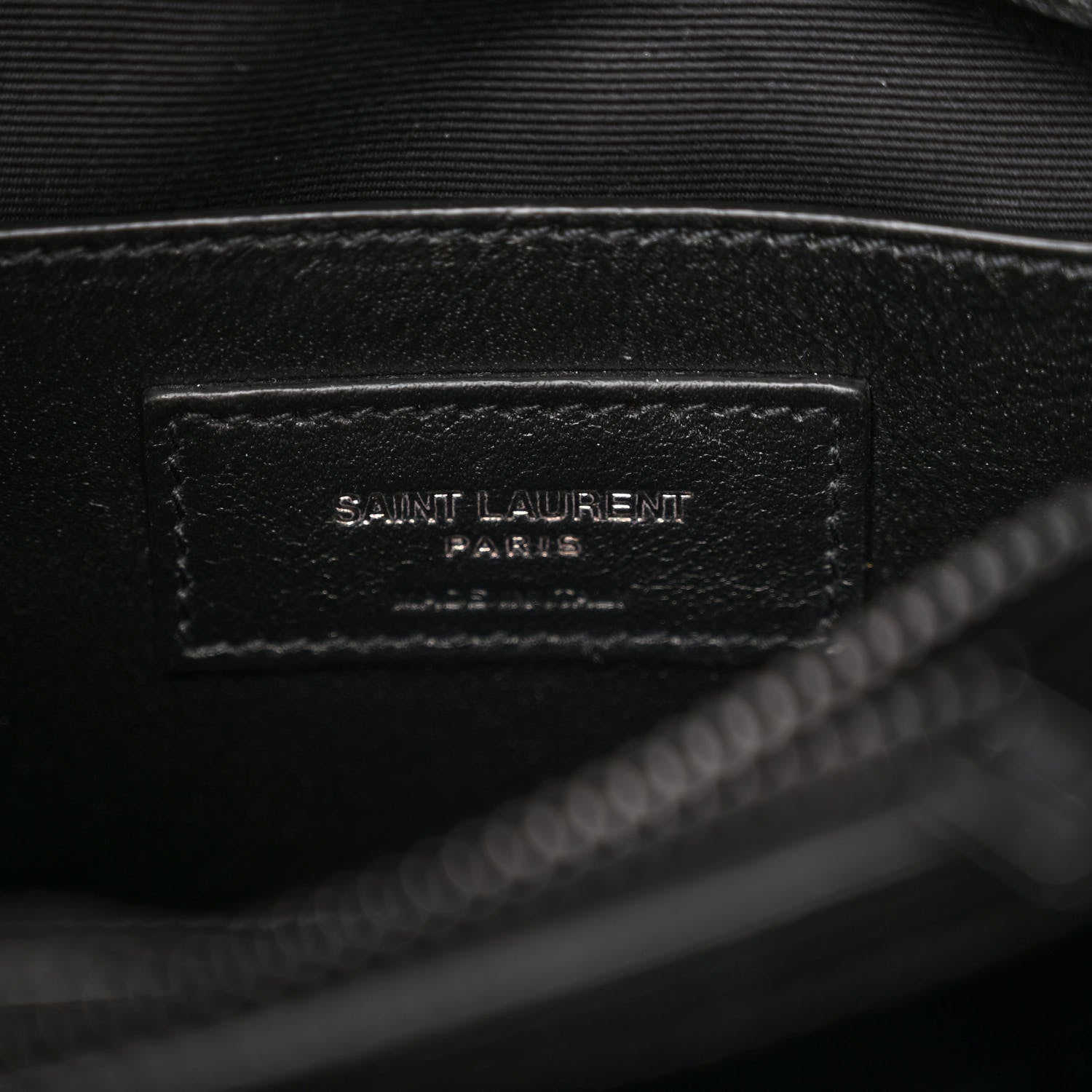 Saint Laurent Sheepskin Matelasse Chevron Monogram Monochrome Medium College Bag Black 7 of 11