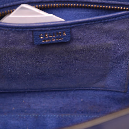 Celine Drummed Calfskin Nano Luggage Indigo 9 of 19