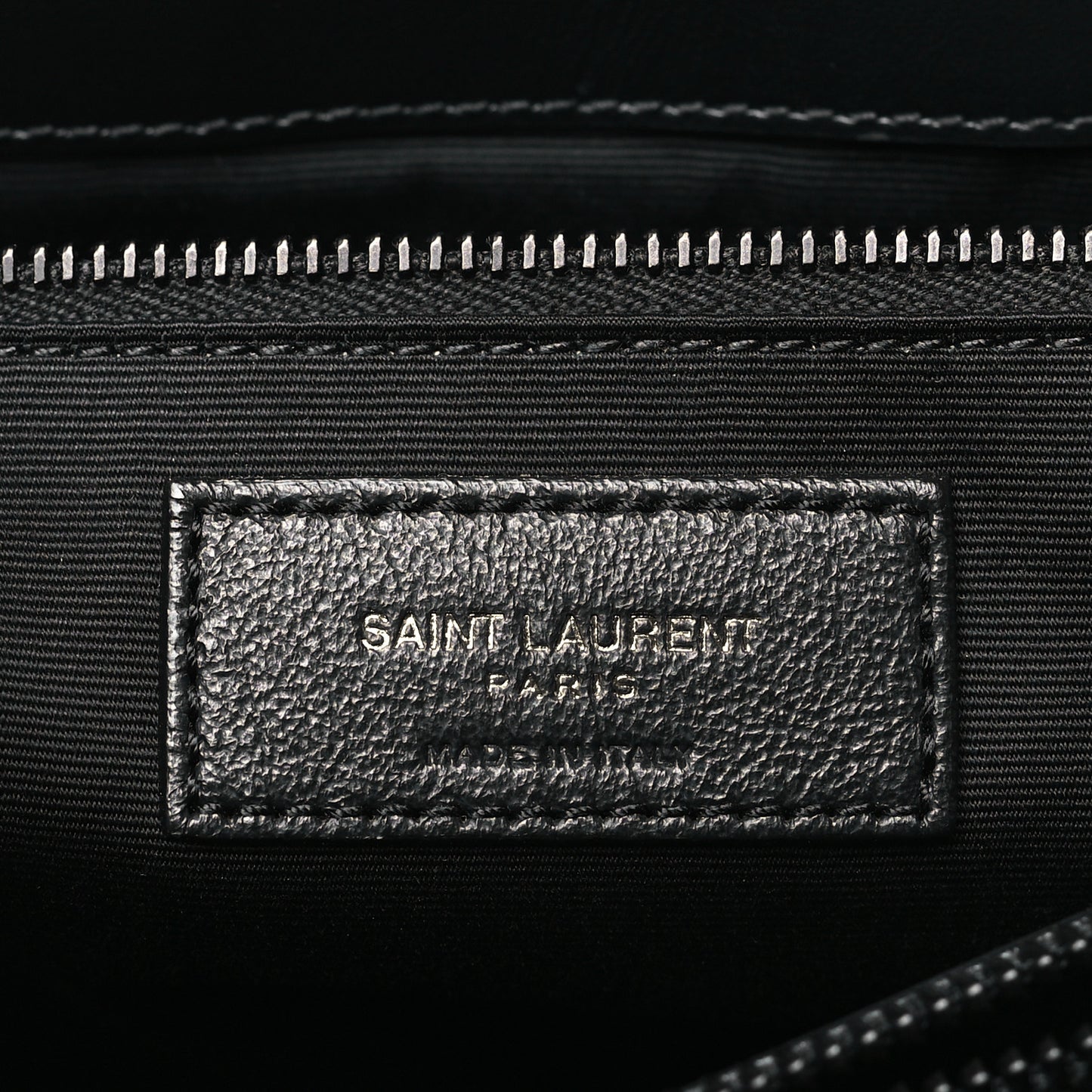 Calfskin Y Quilted Monogram Monochrome Large Loulou Chain Satchel Black