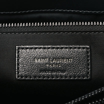 Saint Laurent Calfskin Y Quilted Monogram Monochrome Large Loulou Chain Satchel Black 6 of 11