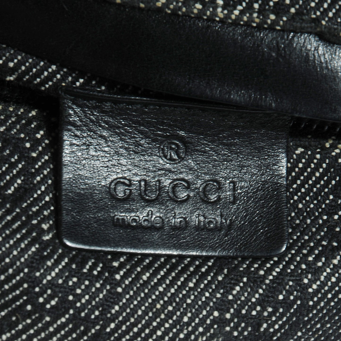Denim Monogram Double Pocket Belt Bag Black