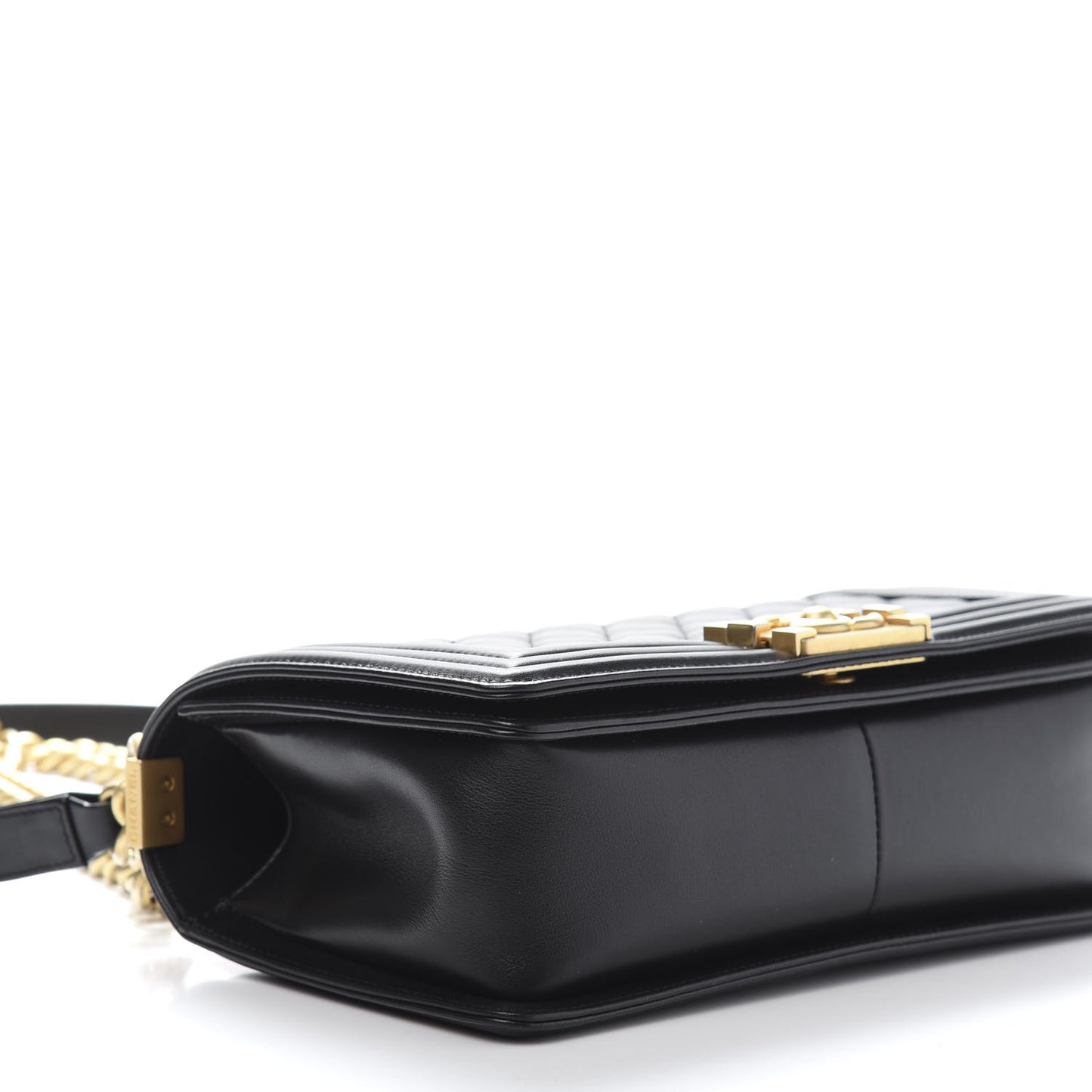 Lambskin Quilted Medium Boy Flap Black