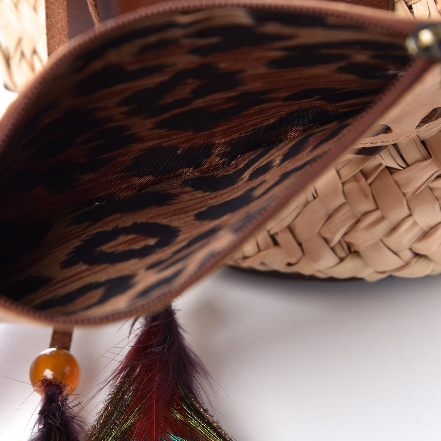 Dolce & Gabbana Woven Raffia Straw Tote Brown 8 of 13
