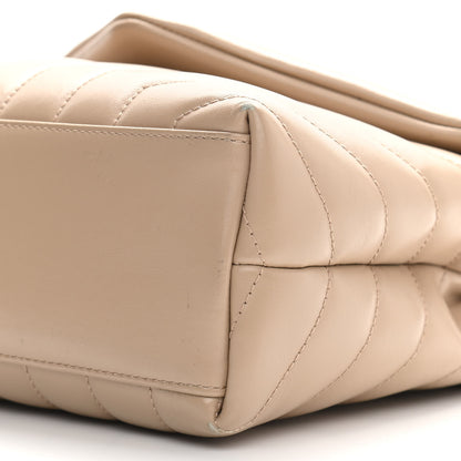 Saint Laurent Calfskin Y Quilted Monogram Small Loulou Chain Satchel Dark Beige 10 of 10