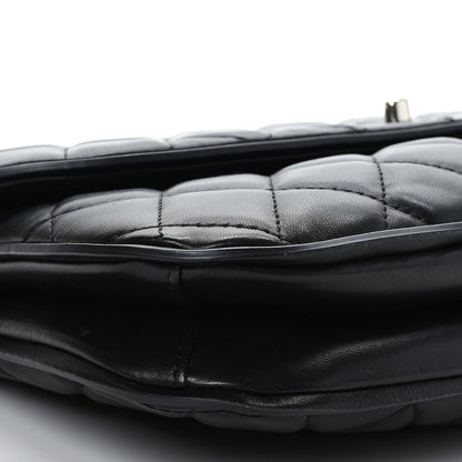 Chanel Lambskin Quilted Large Pagode Piping Flap Black 7 of 8