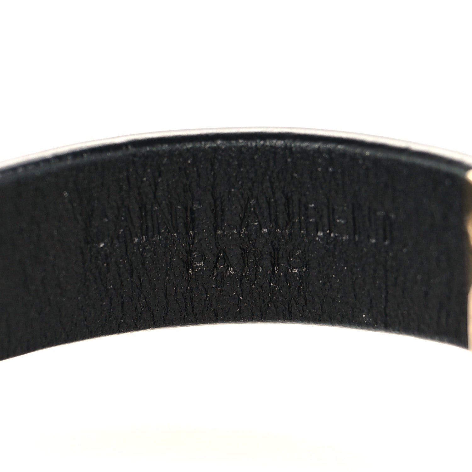 Saint Laurent Calfskin Cocco Print Bracelet Black 4 of 4