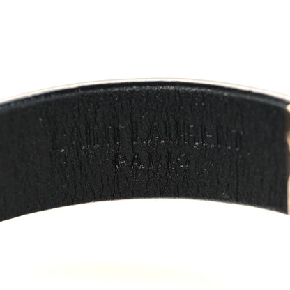 Saint Laurent Calfskin Cocco Print Bracelet Black 4 of 4
