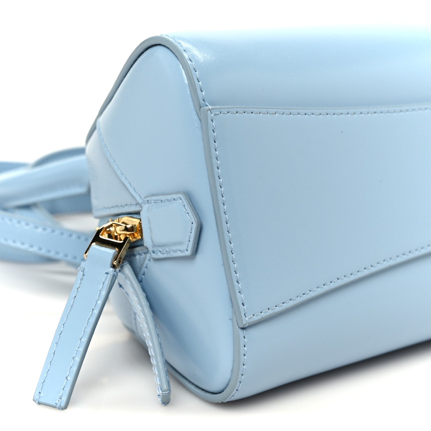 Box Calfskin East West Mini Antigona Light Blue