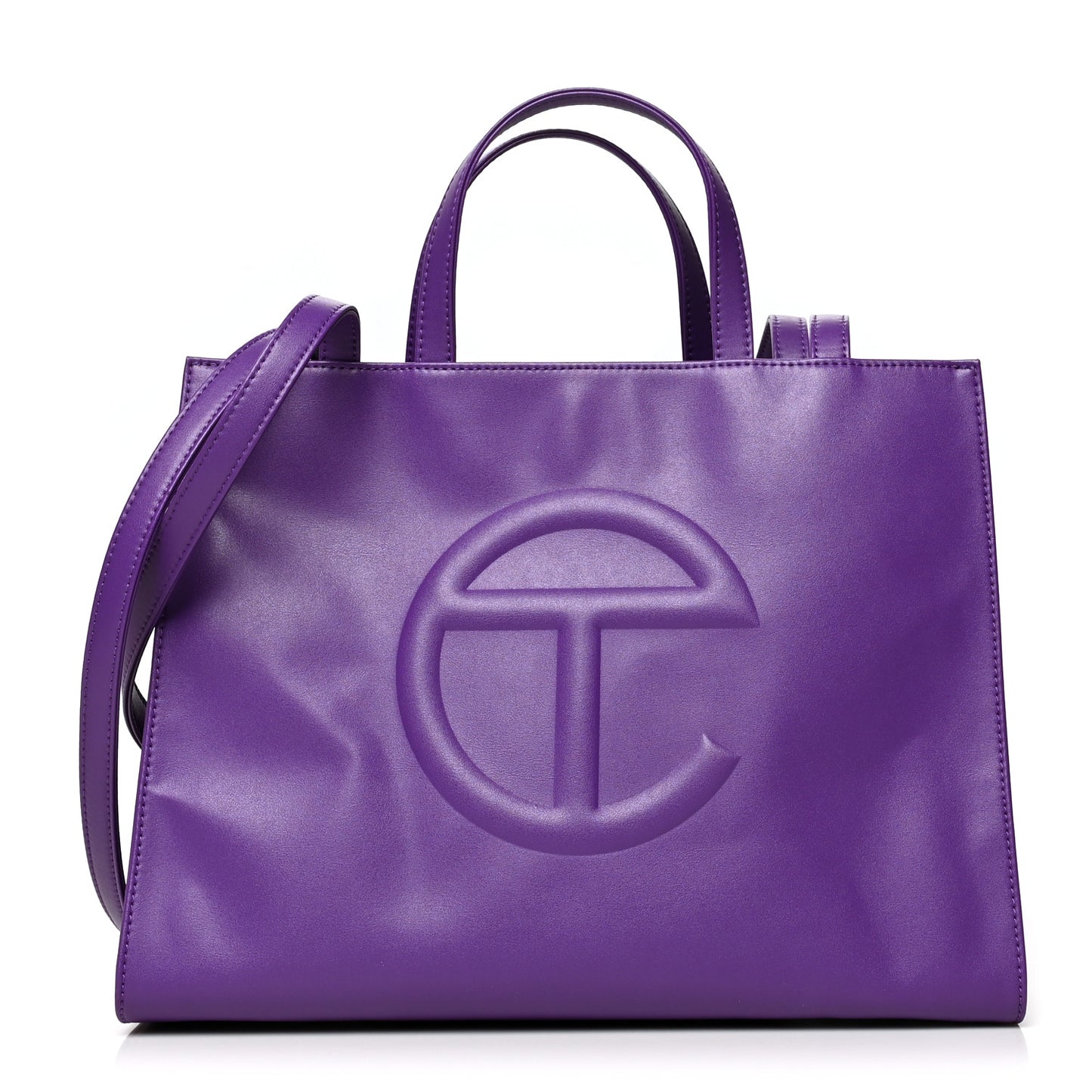 Vegan Leather Medium Shopping Bag Grape