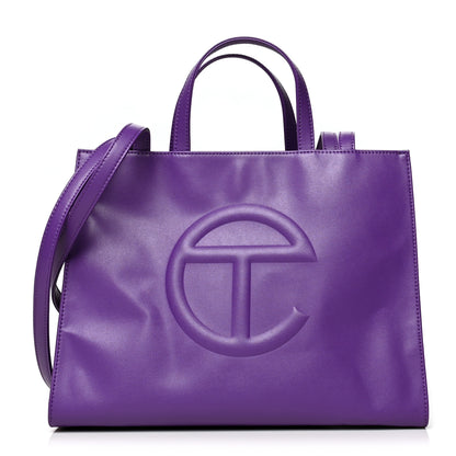 Telfar Vegan Leather Medium Shopping Bag Grape 1 of 12