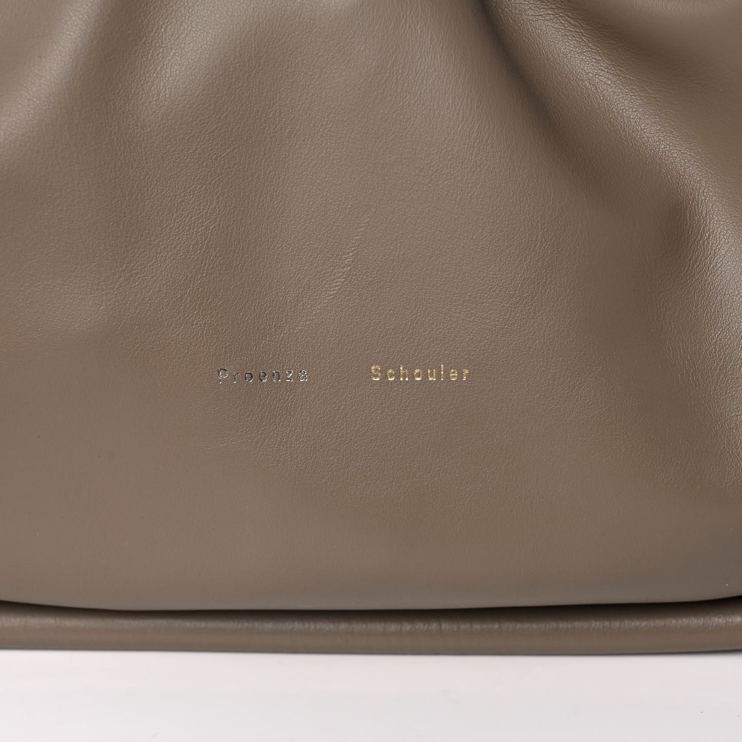 Calfskin XL Ruched Tote Light Taupe