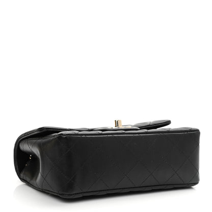 Chanel Lambskin Quilted Mini Rectangular Flap Black 3 of 10