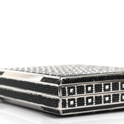 Judith Leiber Crystal Minaudiere Clutch Black Silver 7 of 10