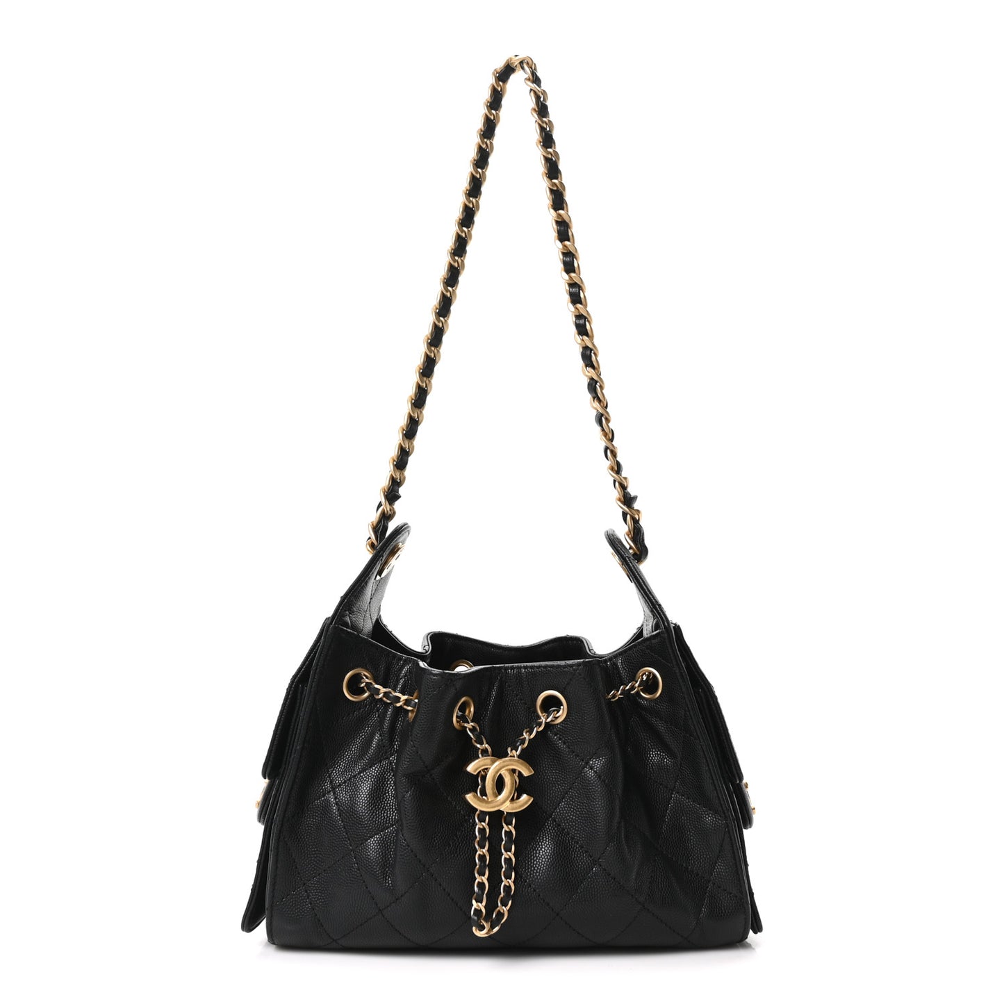 Caviar Quilted Mini Chanel 25 Handbag Black