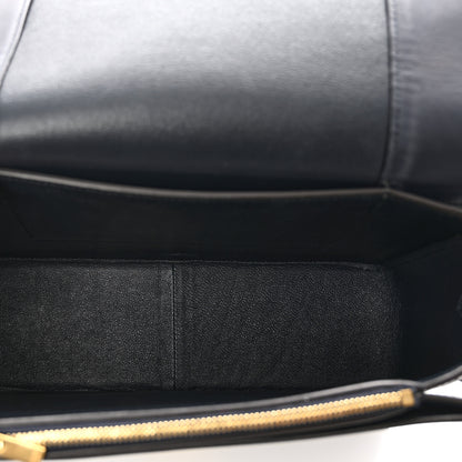 Celine Shiny Smooth Calfskin Medium Frame Shoulder Bag Black Navy 6 of 12