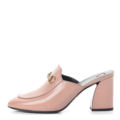 Gucci Malaga Kid Horsebit Princetown Mid Heel Mules 38 Crystal Pink 1 of 8