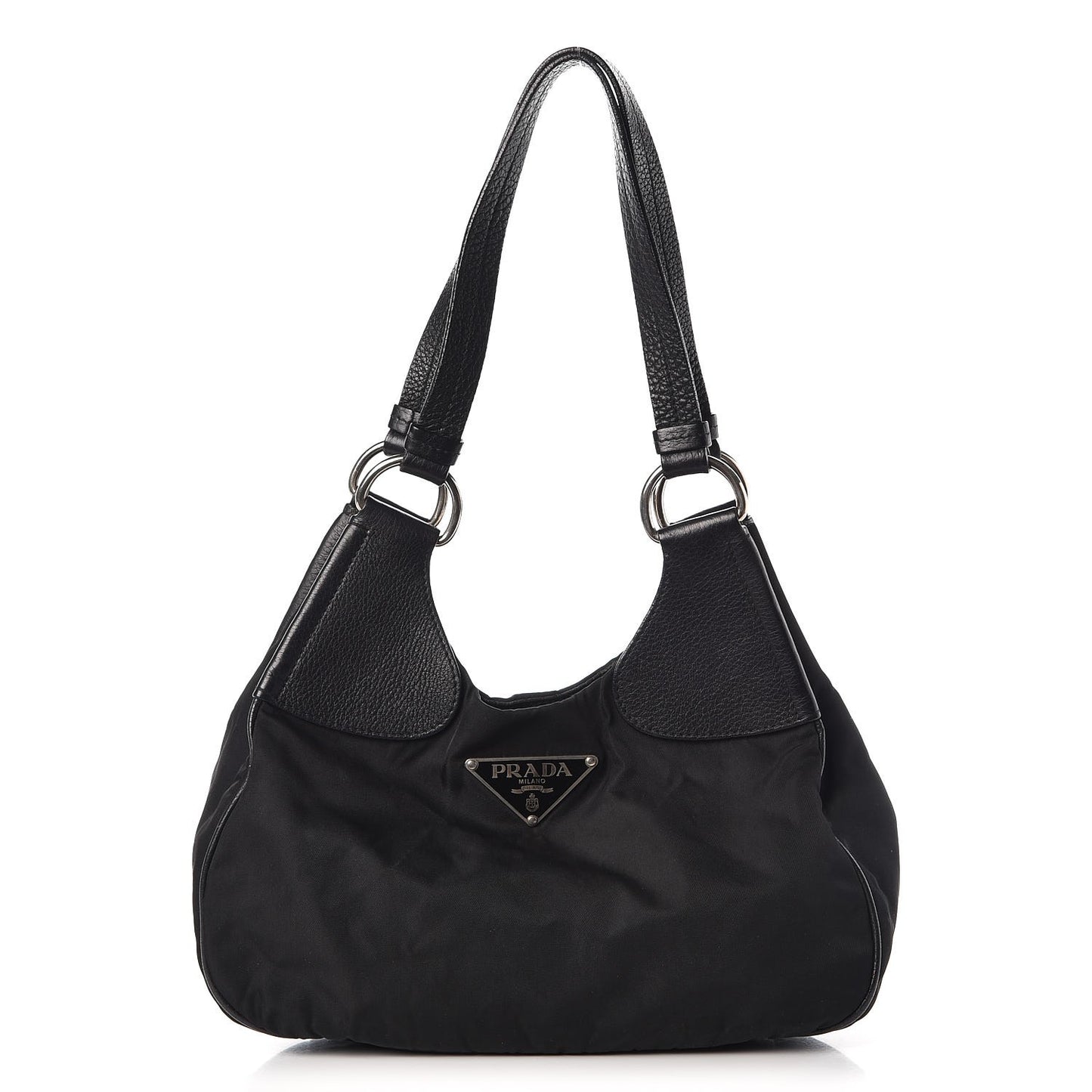 Tessuto Nylon Hamal Small Shoulder Bag Black