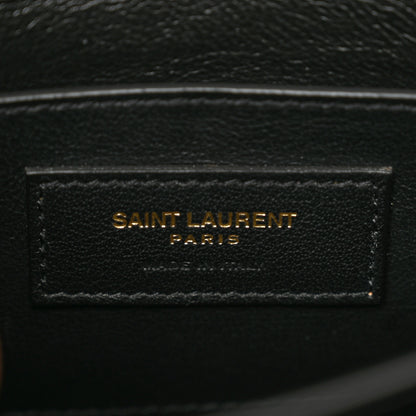 Saint Laurent Grain de Poudre Mini Classic Monogram Cassandra Top Handle Black 6 of 9