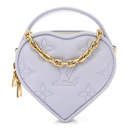 Louis Vuitton Calfskin Embroidered Monogram Pop My Heart Bag Pouch Lilac 1 of 11