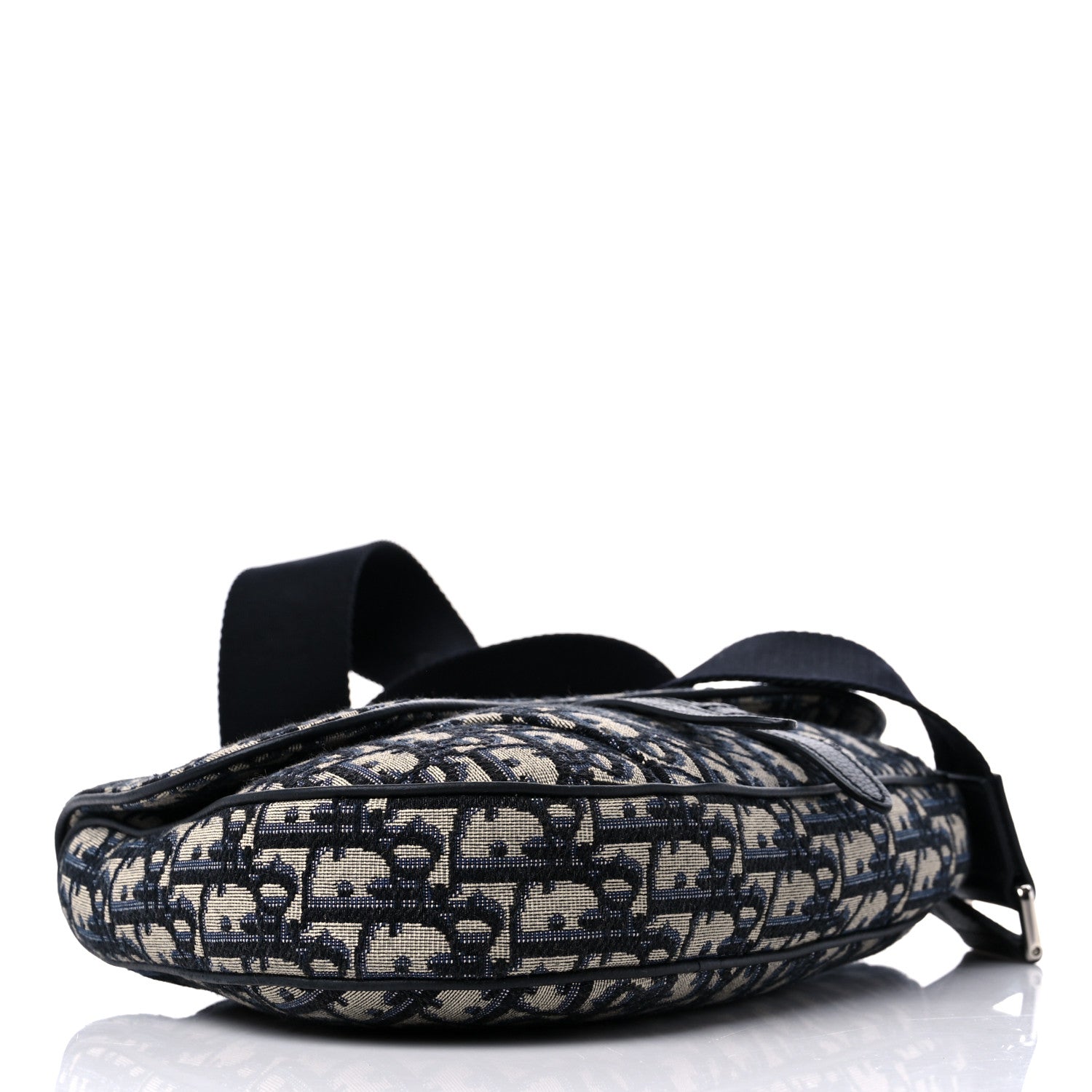 Christian Dior Oblique Mens Saddle Bag Blue 4 of 11