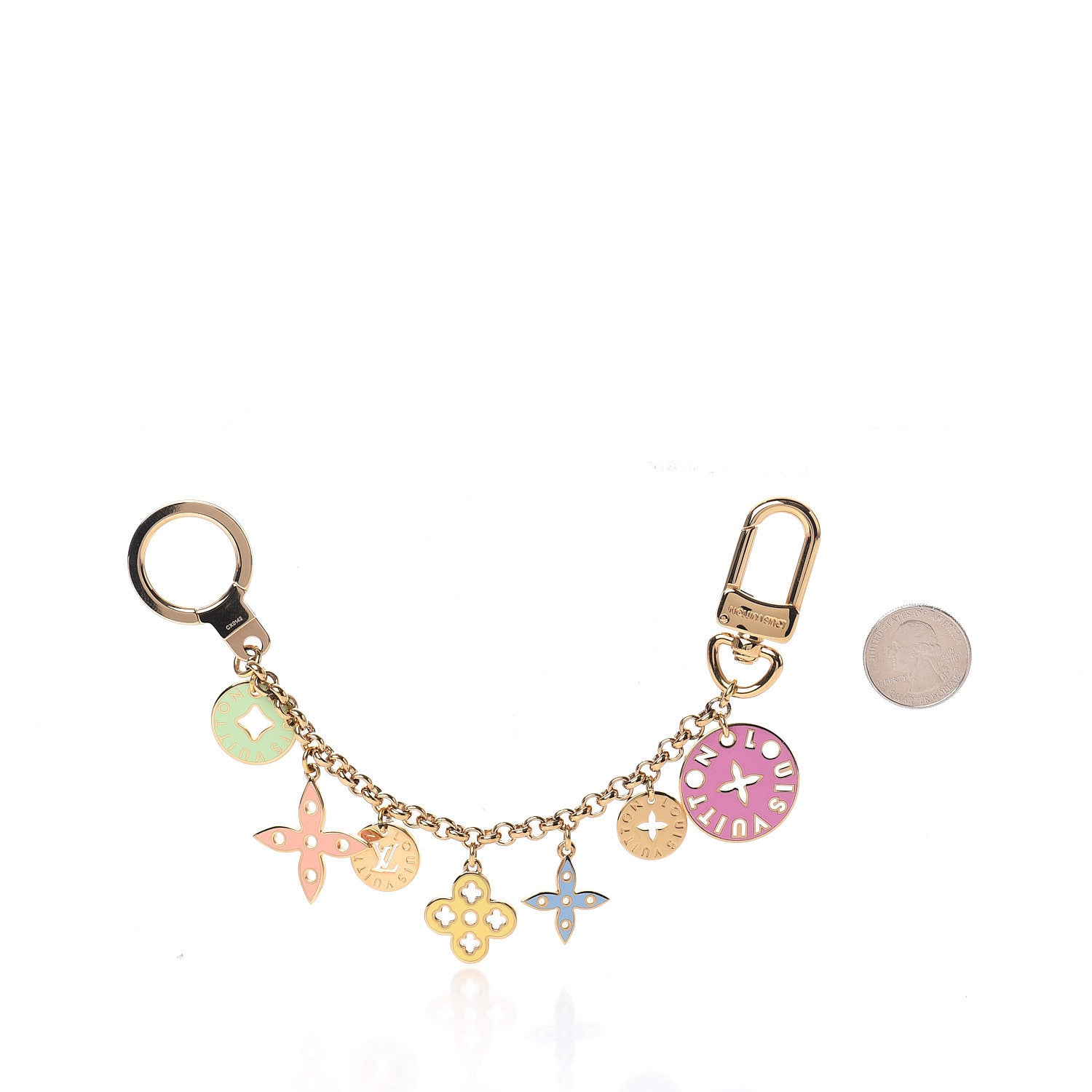 Louis Vuitton Enamel Looping Key Chain Bag Charm Multicolor 2 of 4