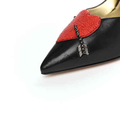 Valentino Garavani Calfskin Heart and Arrow 110mm Pumps 40 Black 17 of 18