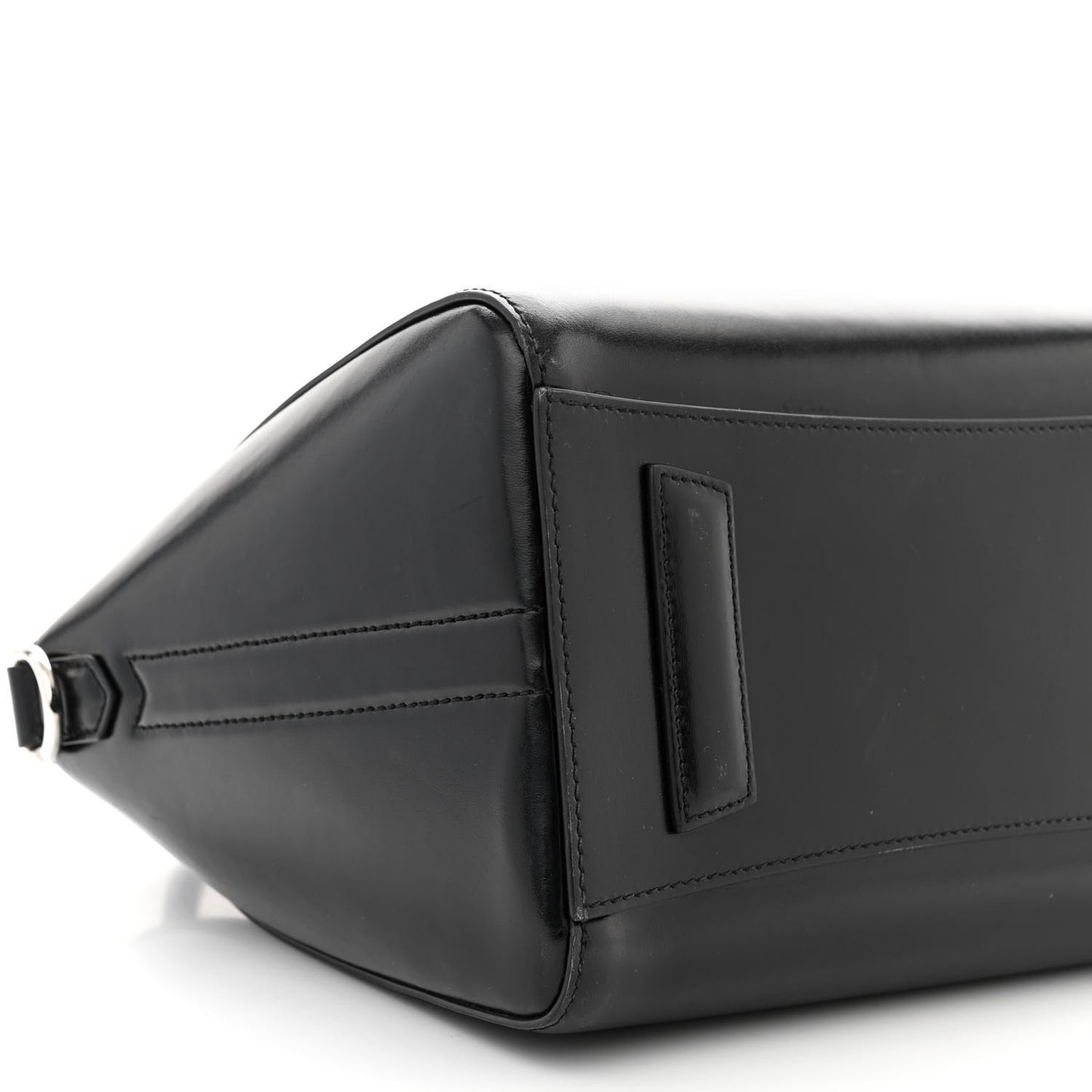 Shiny Lord Calfskin Small Antigona Black