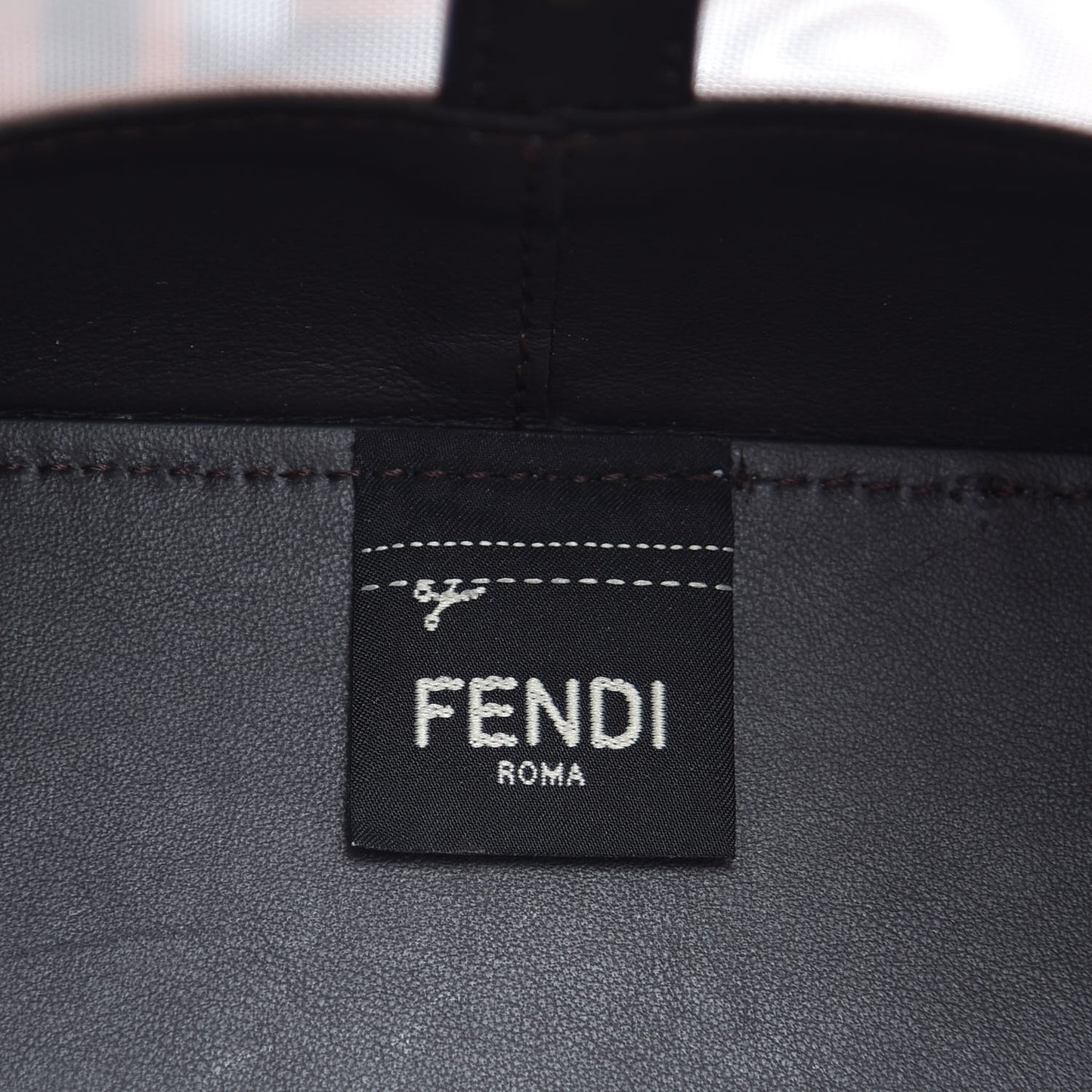 Mesh Vitello Grace F is Fendi FF 1974 Grande Mon Tresor Bucket Bag Marrone Black Ebano