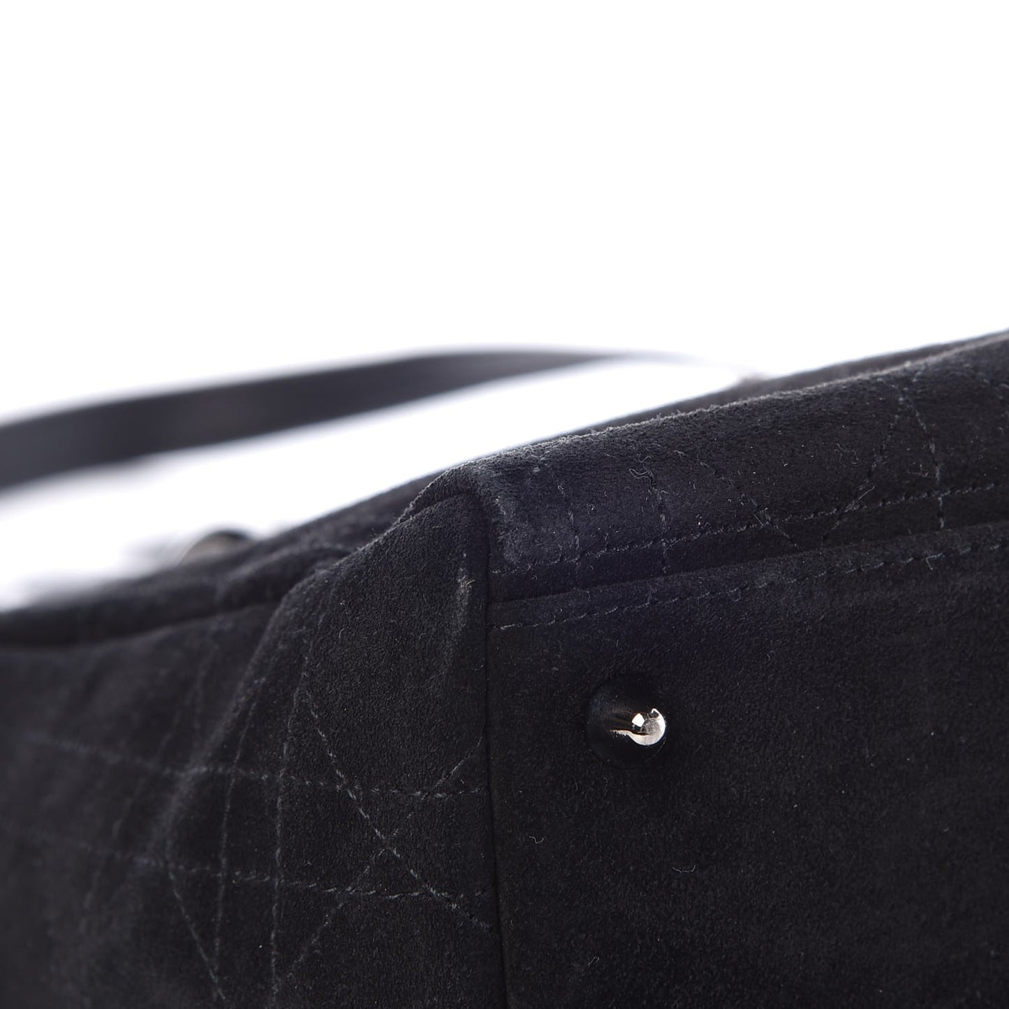 Suede Cannage Medium Lady Dior Black