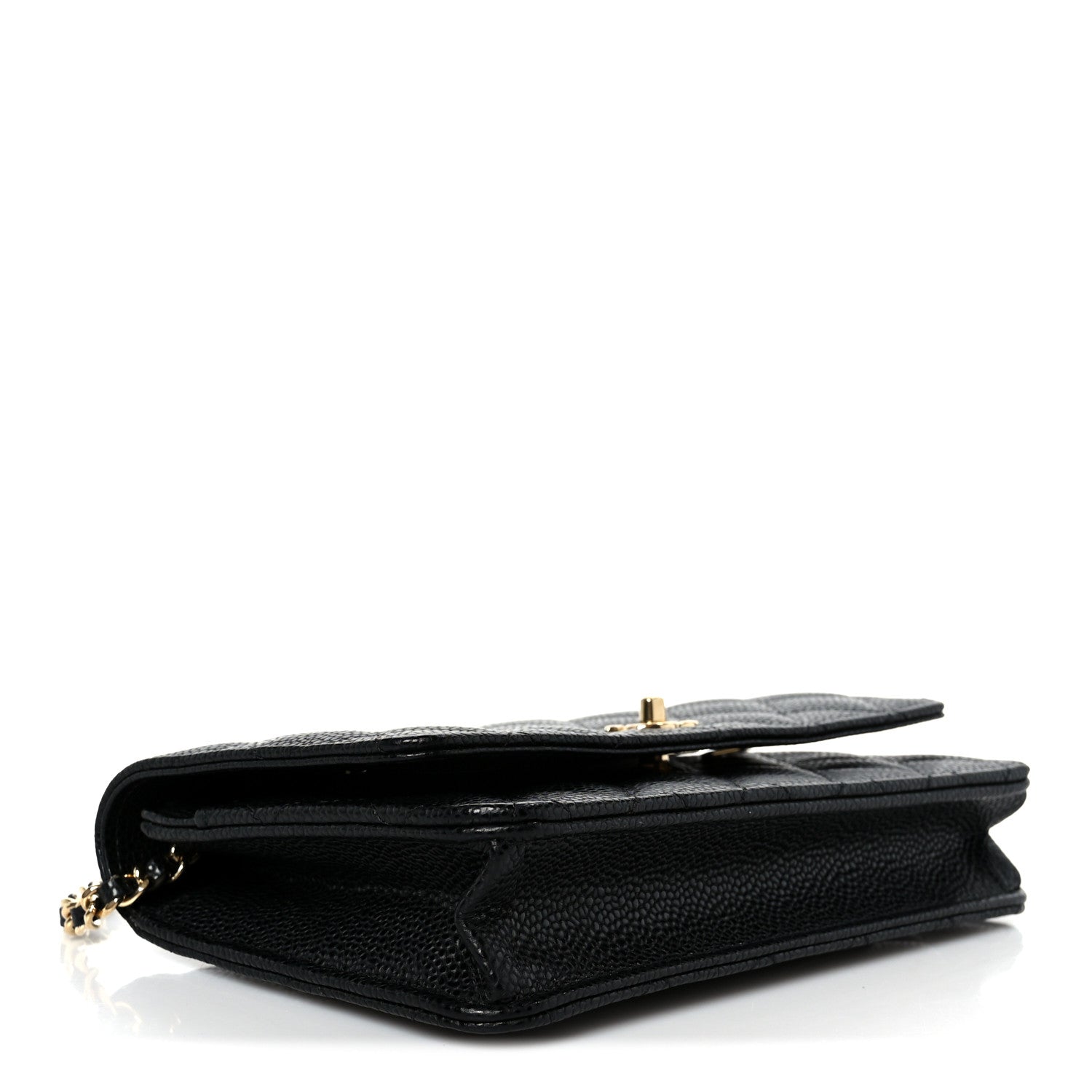 Chanel Caviar Quilted CC Turnlock Wallet On Chain WOC Black 4 of 12