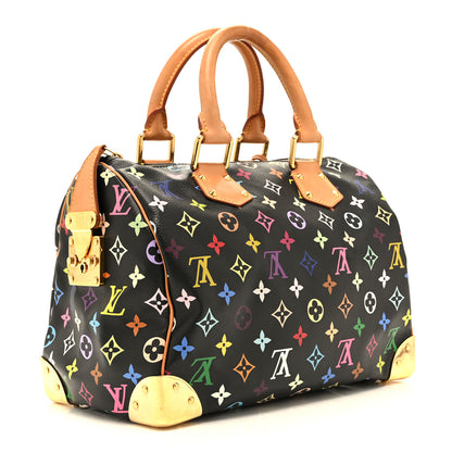 Louis Vuitton Monogram Multicolor Speedy 30 Black 3 of 10