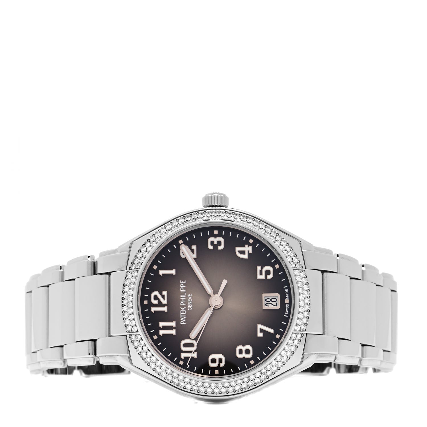 Patek Philippe Stainless Steel Diamond 36mm Twenty-4 Automatic Watch Grey 7300/1200A-010 2 of 5
