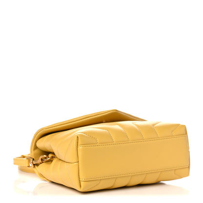 Saint Laurent Calfskin Y Quilted Monogram Toy Loulou Crossbody Bag Sunflower 4 of 11