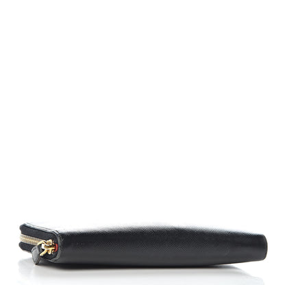 Prada Saffiano Colour Zip Around Wallet Black Peonia 4 of 11