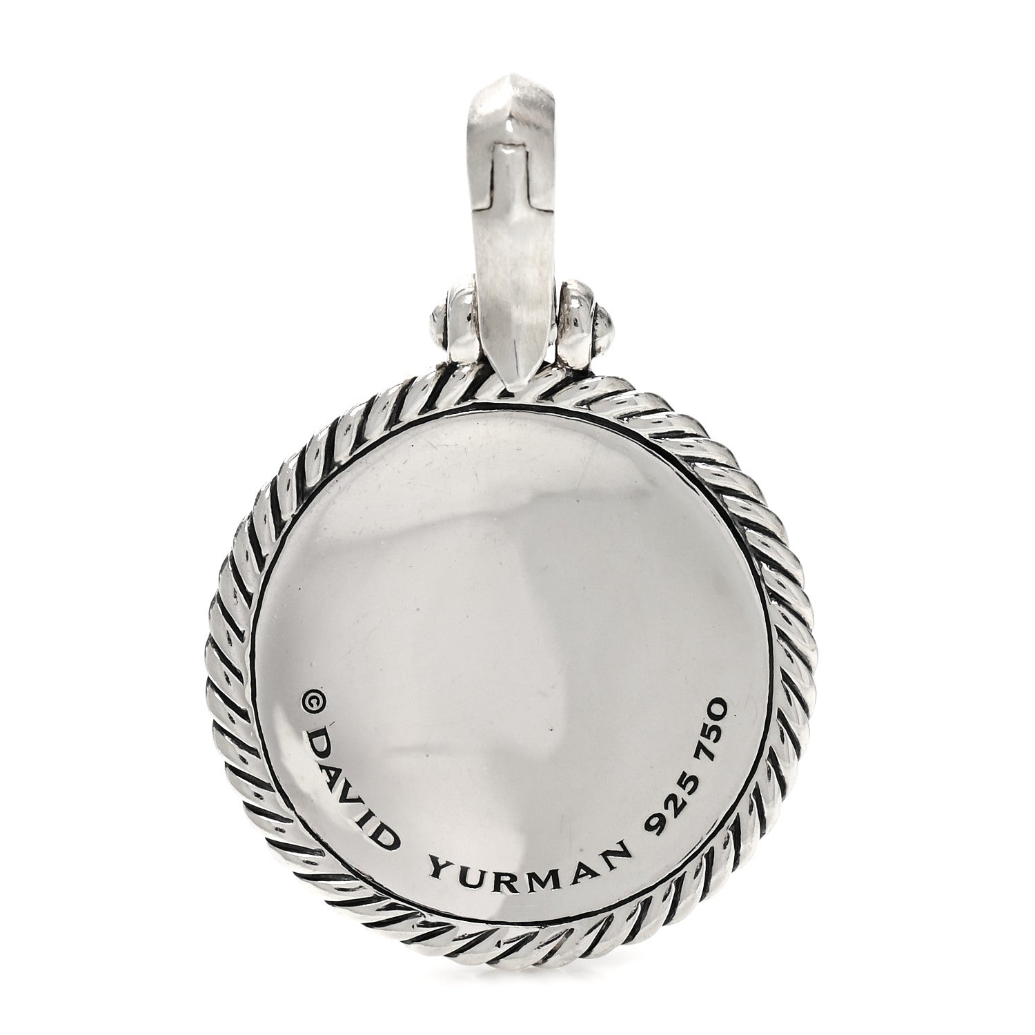 David Yurman Sterling Silver 18K Yellow Gold Diamond Moon & Star Amulet Charm 3 of 3