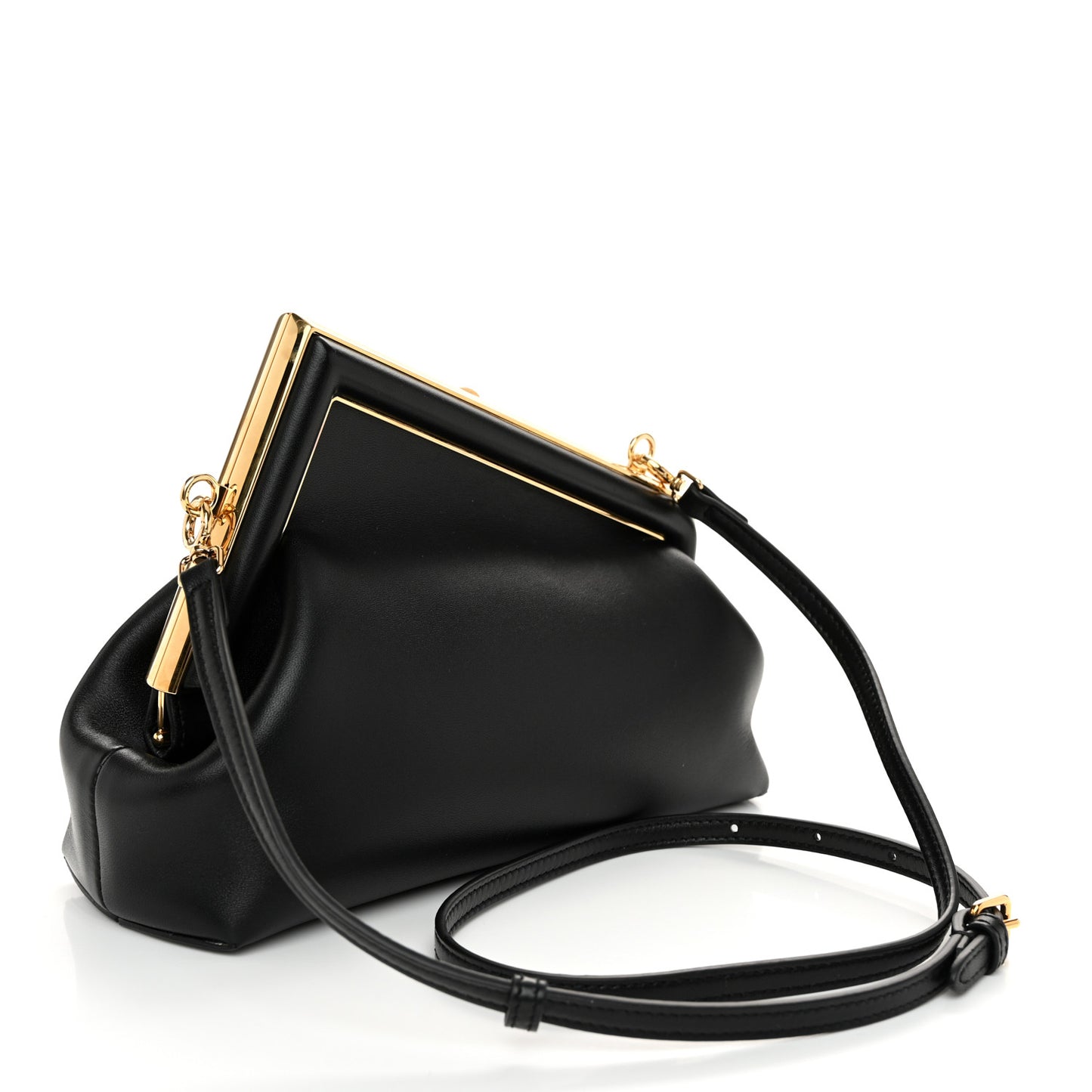 Shiny Nappa Small Fendi First Black