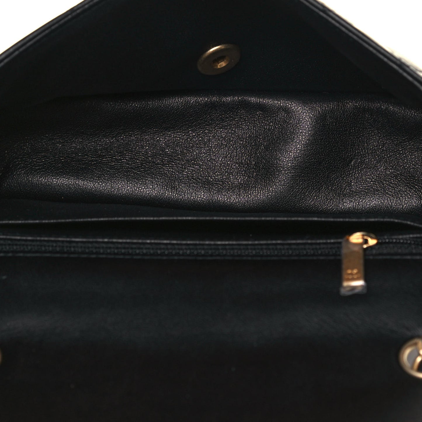 Lambskin Quilted Mini Rectangular Flap Black