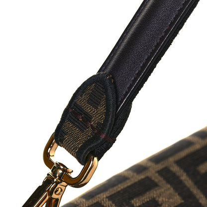 Fendi Fabric Jacquard FF 1974 Medium Baguette Tobacco Moro Black 16 of 17