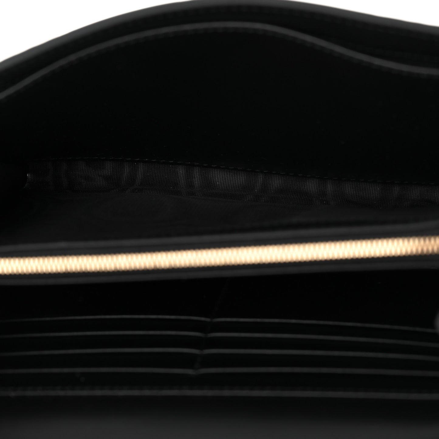 Calfskin GG Debossed Chain Wallet Black