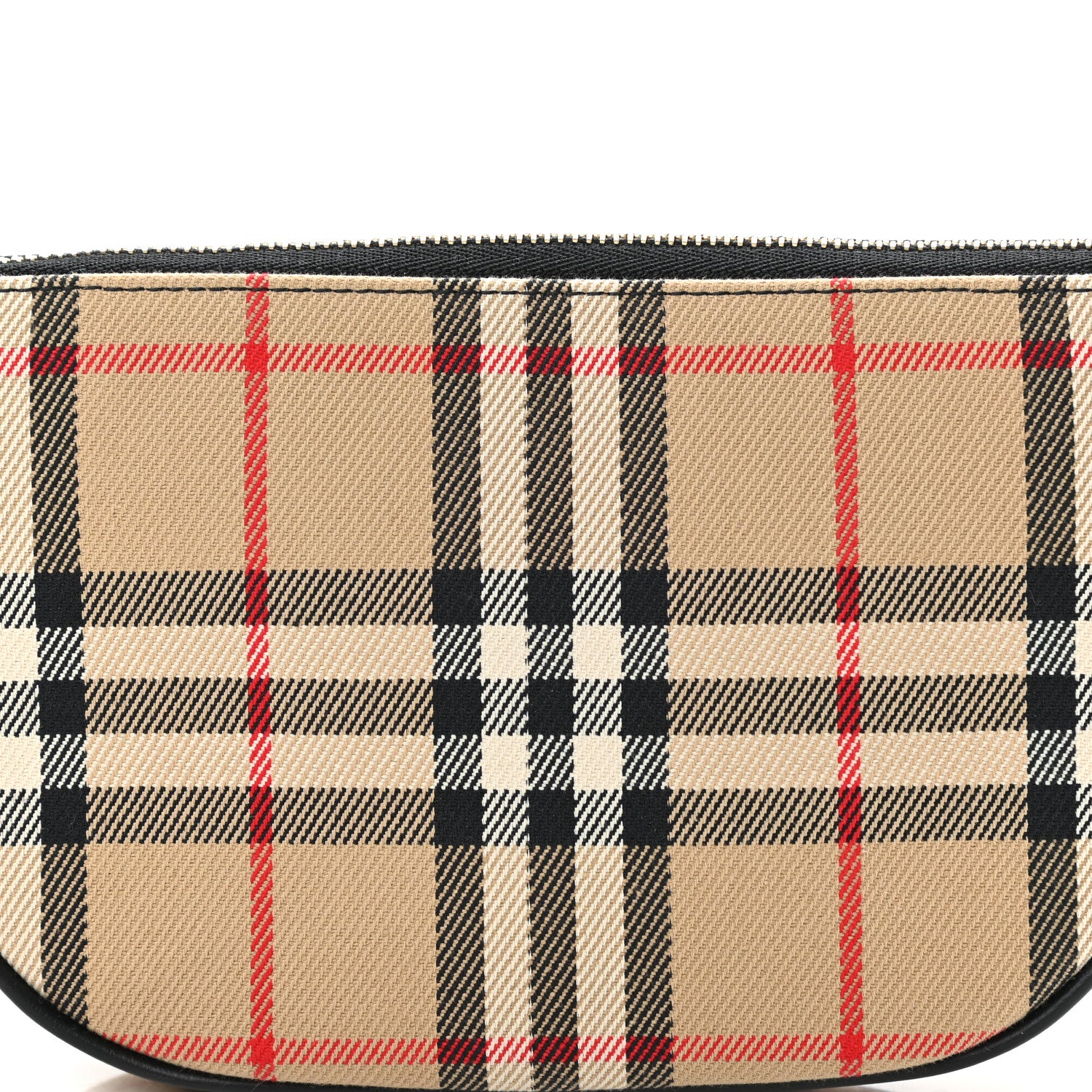 Burberry Vintage Check Calfskin Olympia Pouch Archive Beige 6 of 8