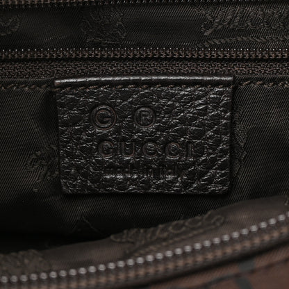 Gucci Canvas GG Reins Hobo Brown Black 5 of 15