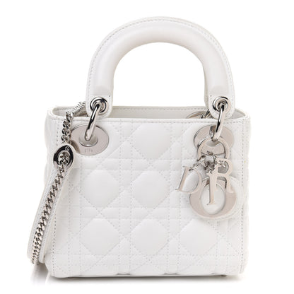Christian Dior Lambskin Cannage Mini Lady Dior White 1 of 9