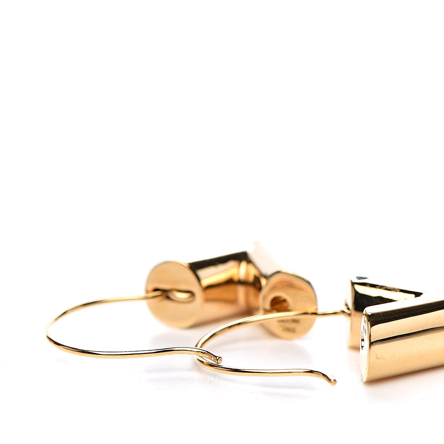 Louis Vuitton Brass Essential V Hoop Earrings Gold 3 of 5