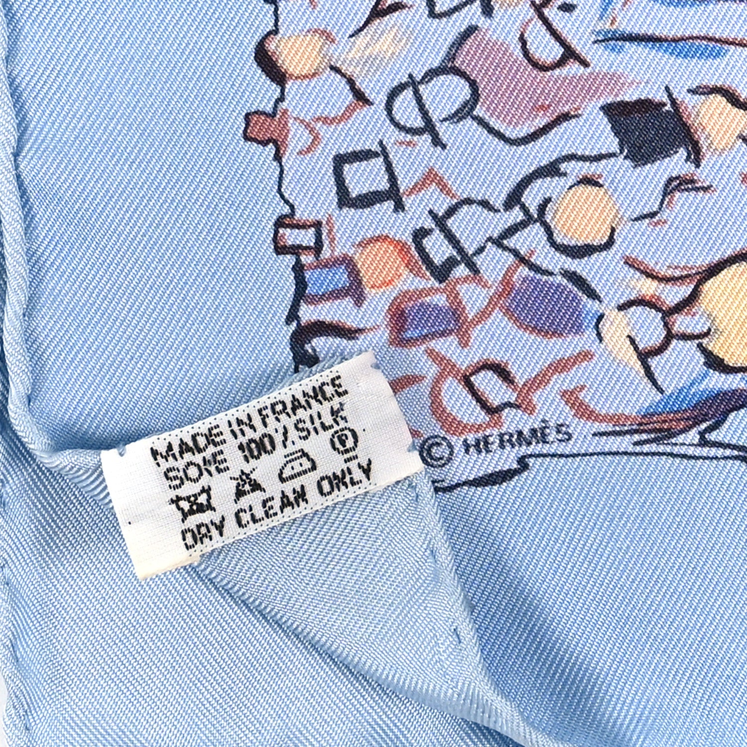 Hermes Silk Paddock Scarf Pocket Square 3 of 3