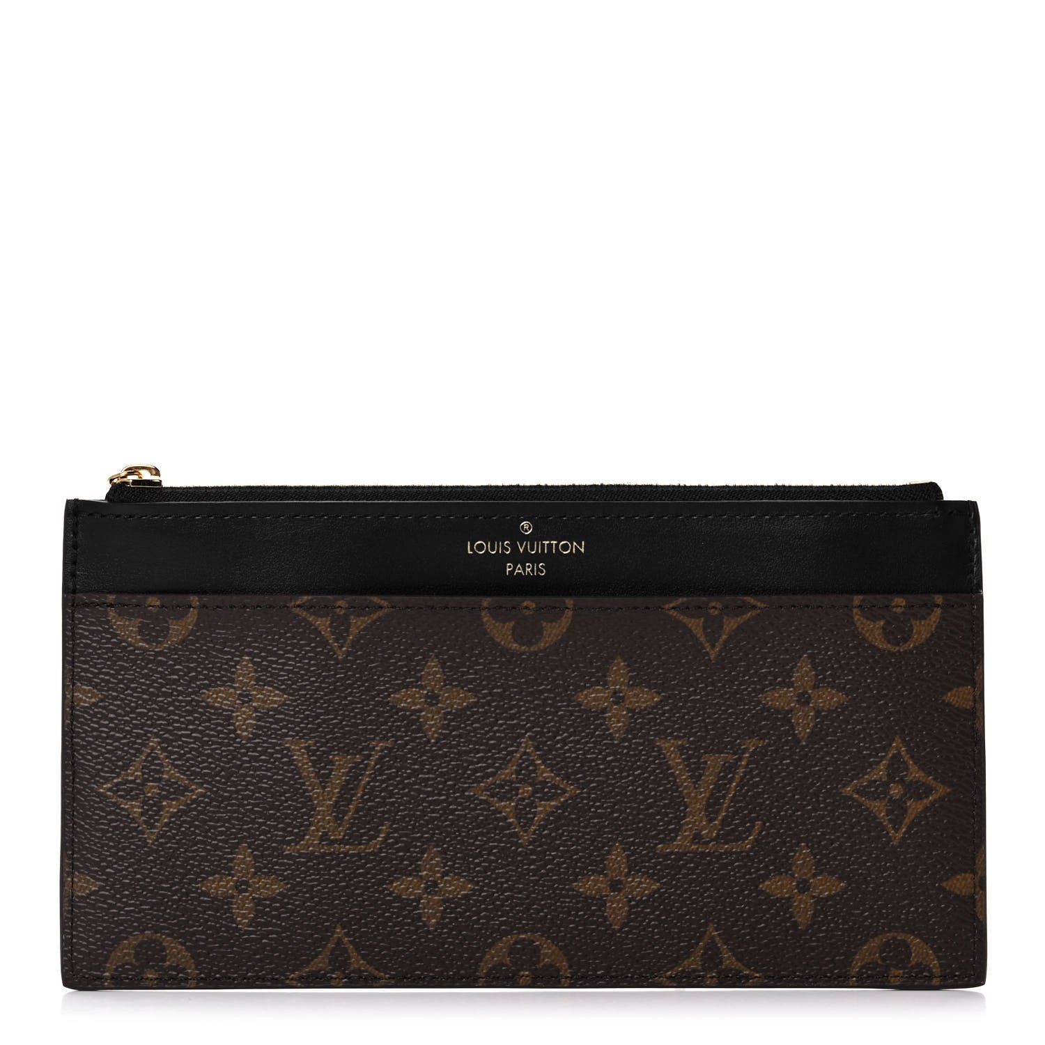 Louis Vuitton Monogram Slim Purse Black 1 of 8