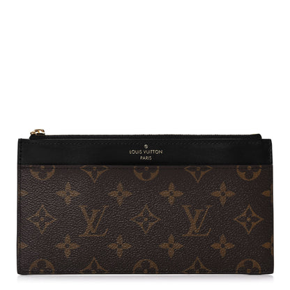 Louis Vuitton Monogram Slim Purse Black 1 of 8