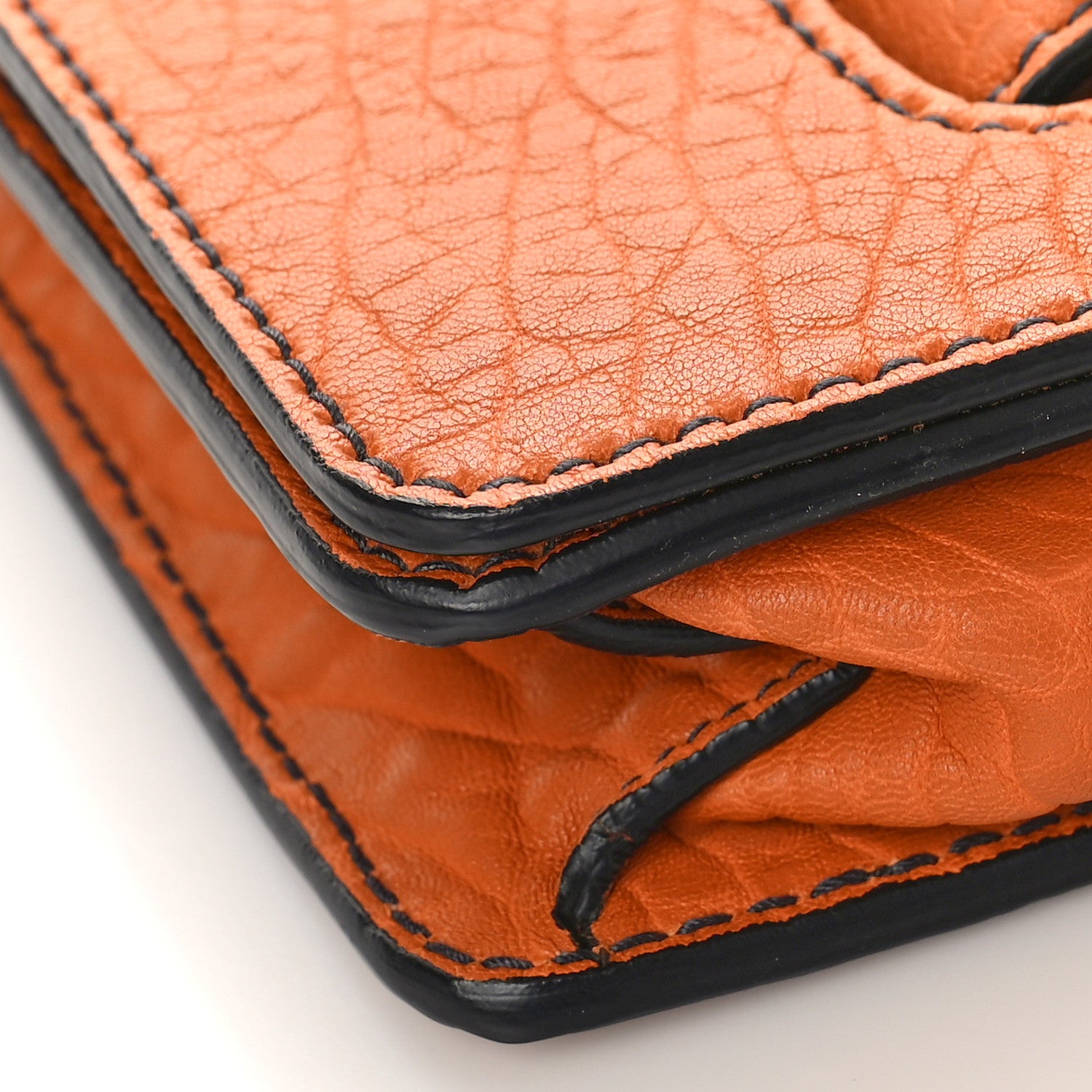 Christian Dior Canyon Grained Lambskin J'Adior Chain Flap Bag Orange 7 of 8